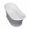 Aqua Eden 67.13 L, 29.5 W, Glossy White/Matte Gray, Solid Surface White Stone VRTDS673026WG - alternate 3